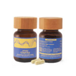 Two Utopia Clarity 75mg microdose capsule bottles showing front label and back supplement info.